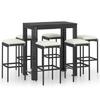 VidaXL 7-Piece Garden Bar Set with Cushions Bistro Furniture Outdoor Dining Set Lounge 3064784