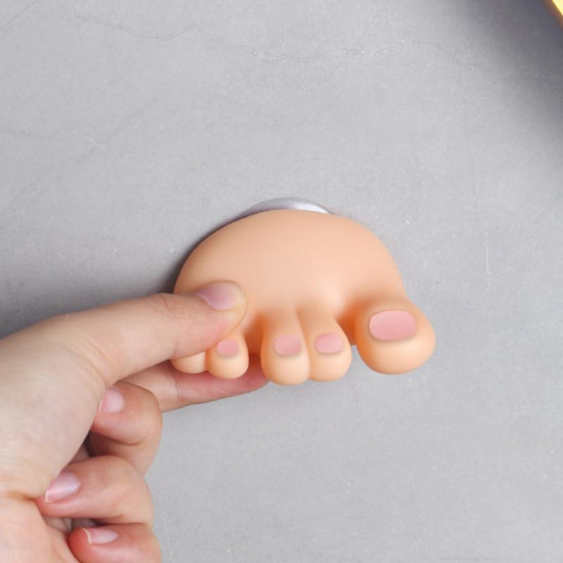 

1 шт. Держатель для зубной щетки, Триммер для кабелей, Присоска для пальца ноги, Хранение, Веселый держатель для зубной щетки, Украшения для ванной комнаты, Стойка для хранения