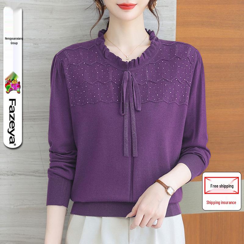 Damen Merino Strickpullover: Stilvolles, lockeres und leichtes Herbstoberteil