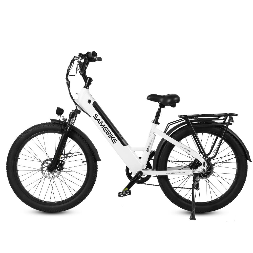 Bicicletă Electrică Samebike RS-A01 Plus Motor 750W Baterie 48V 14Ah Anvelope Groase 26*3.0 inch Bicicletă Electrică de Oraș pentru Navetă cu Cadru Jos
