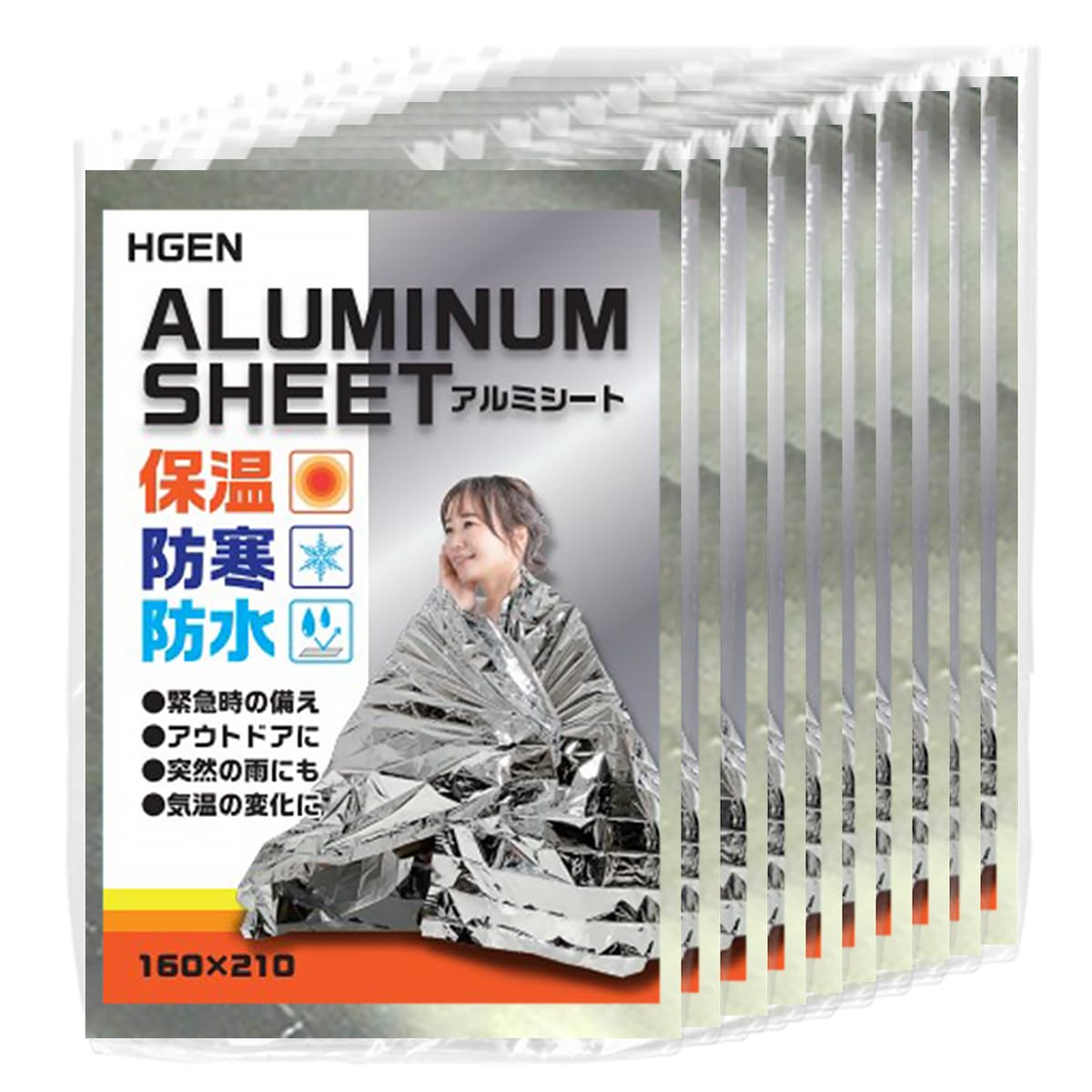 

HGEN Алюминиевое Аварийное Холодное Алюминиевое Горное Тепловое Аварийное Размер 210 x 160 см Лист, Предотвращение, Защита, Одеяло, Кемпинг, Альпинизм, На открытом воздухе,