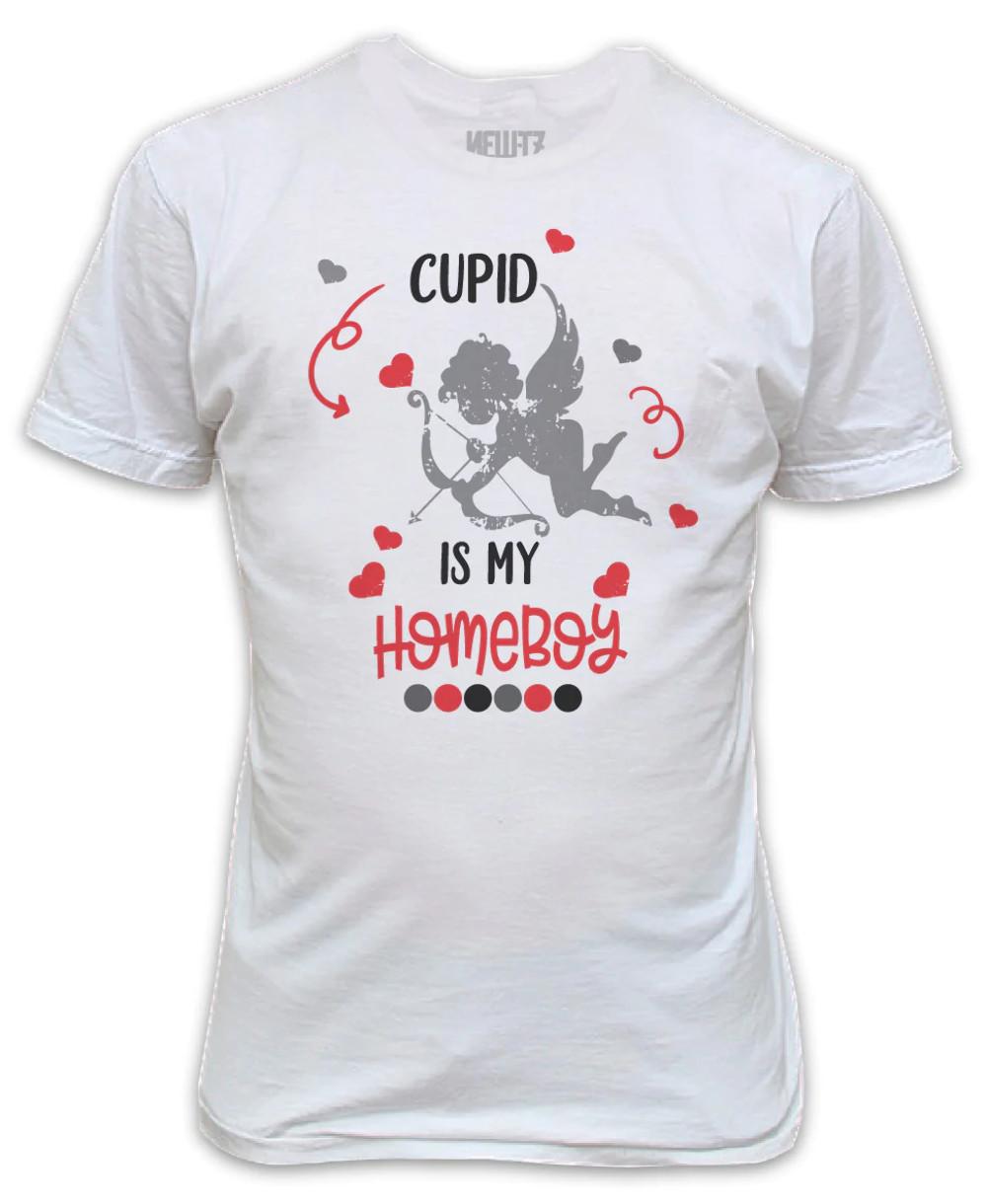 Cupid is my Homeboy T-Shirt Love Valentines Gift S