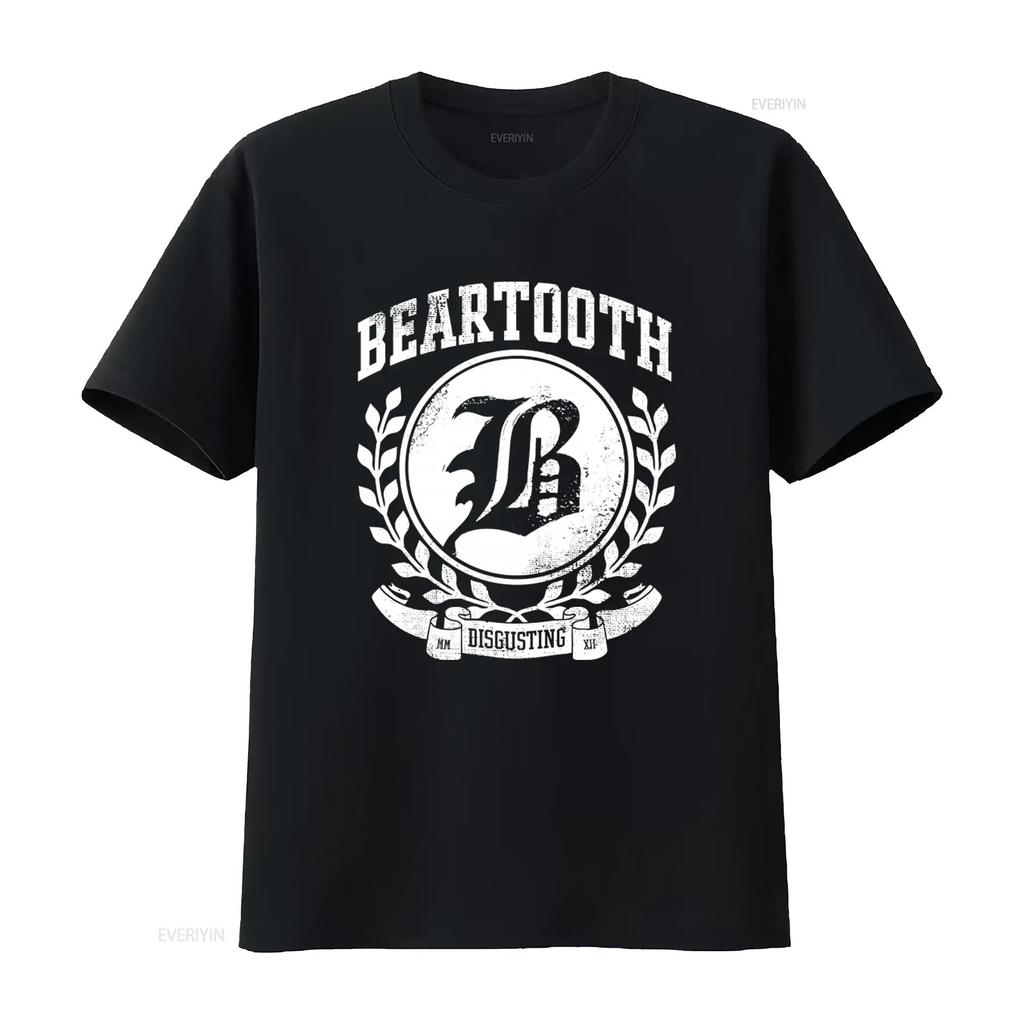 BEARTOOTH Disgusting T Shirt for Men Streetwear Vintage Washed Stretched Soft Versatile Designe