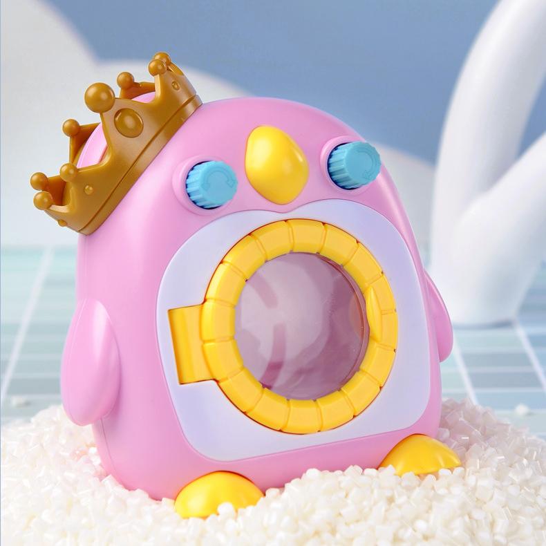 Zabawna Mini Windup Penguin Pralka Dziecięca Cosplay Zabawki Mycie Twarzy Pędzel Do Makijażu Zabawki Do Sprzątania Dla Dziewczynek