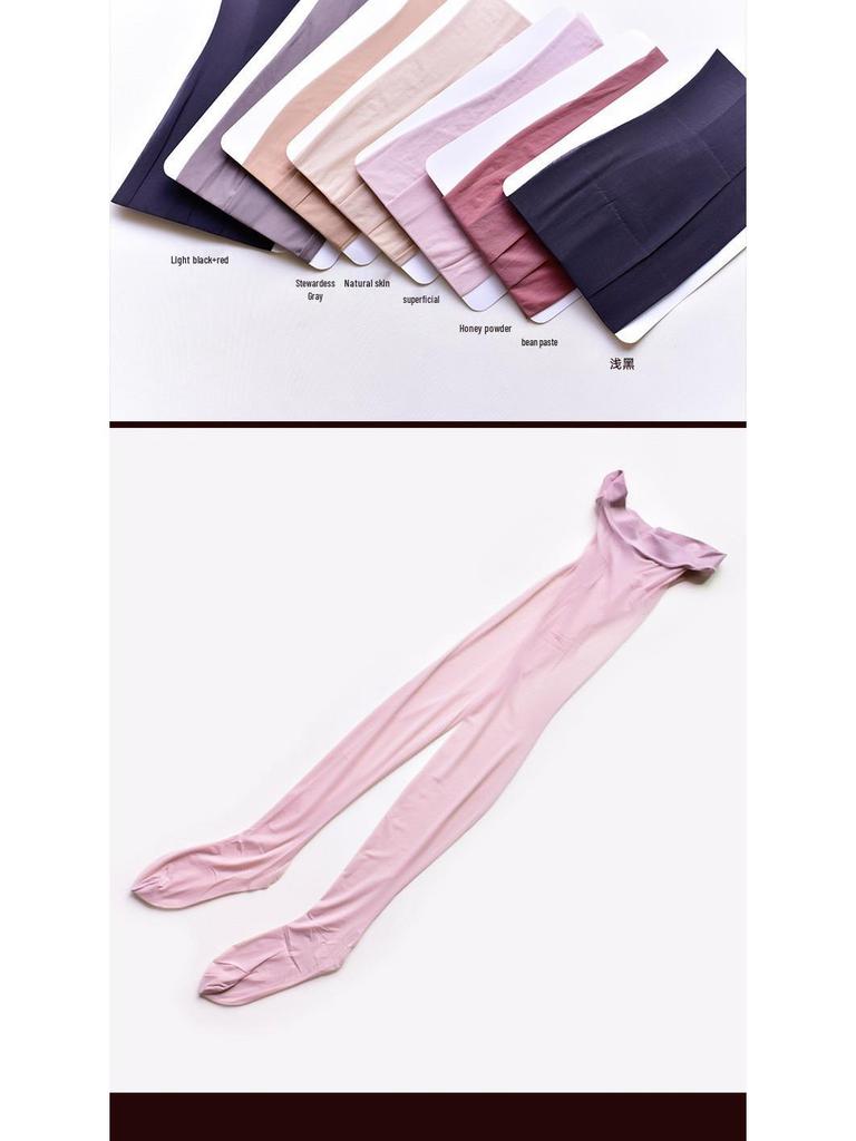 Seamless Velvet Deep-Crotch Transparent Stockings - Ultra-Thin, Plus Size, Easy Wear 