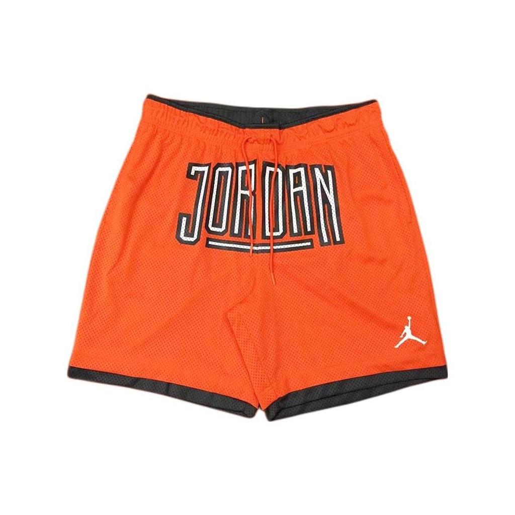 Jordan Mesh Breathable Basketball Shorts Men Bottoms Orange DX6601-869