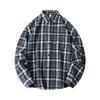 Autumn Men'S Abraded Thickened Plaid Long Sleeve Shirt Men'S Casual Loose Shirt Jacket