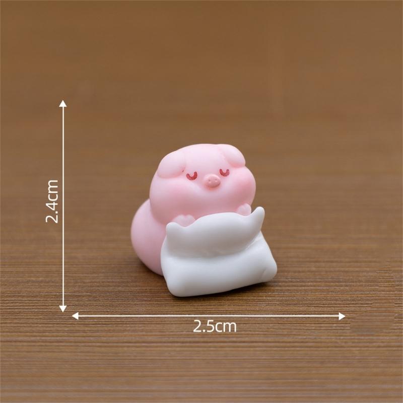Pigs Figurines Mini Pigs Decors Waterproof Toy Playsets Miniature Doll Garden Figurines Cake Toppers Parties Favor