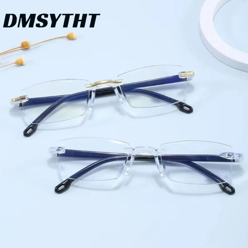 Ultra Light Rimless Diamond Edge Trimming Anti Blue Light Reading Glasses Men Women Radiation-resistant Presbyopia Eyeglasses