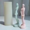 Silicone Resin Candle Mold A Slender Girl Flower Cake Chocolate Fondant Mold Aromatherapys Plaster Epoxy Mold Home Decor
