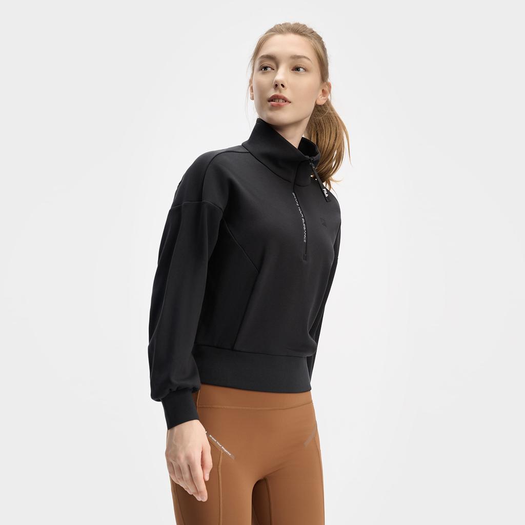 New FILA Fitness Series Sweatshirt Women's Pitch Black A11W441210FBK