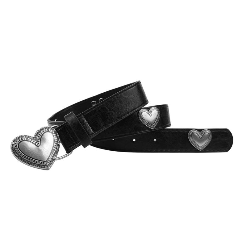Unique Heart Pattern Waist Belt Stylish Adjustable Length Aesthetic Waistband for Date Nights