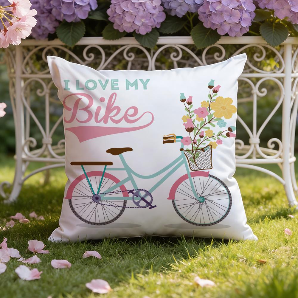 Country Flower Bicycle Cushion Cover Home & Car Dual-Scene Pillow Cover: Reversible for Premium Comfort