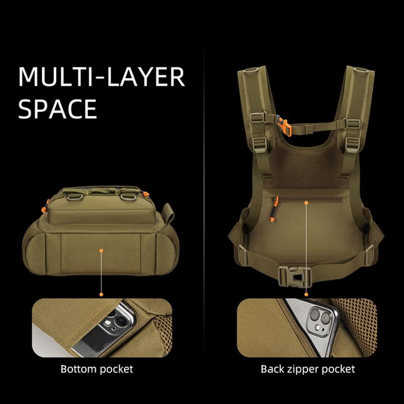 Multifunctional Outdoor Sports Chest Bag Large Capacity New Tactical Chest Bag Camouflage Sports Men's Vest Backpack