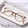 Retro Fashion Small Round Frame Anti Blue Light Reading Glasses Pc High-Definition Ultra Light Small Frame Presbyopia Glasses