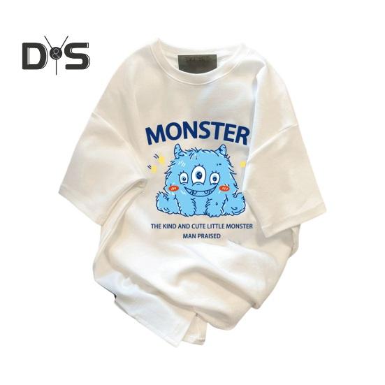 

Летняя футболка для пар с мультяшным выражением лица с принтом кактуса с короткими рукавами ледяной шелк Свободный круглый вырез Мягкая дышащая Поглощение пота Быстросохнущая унисекс M