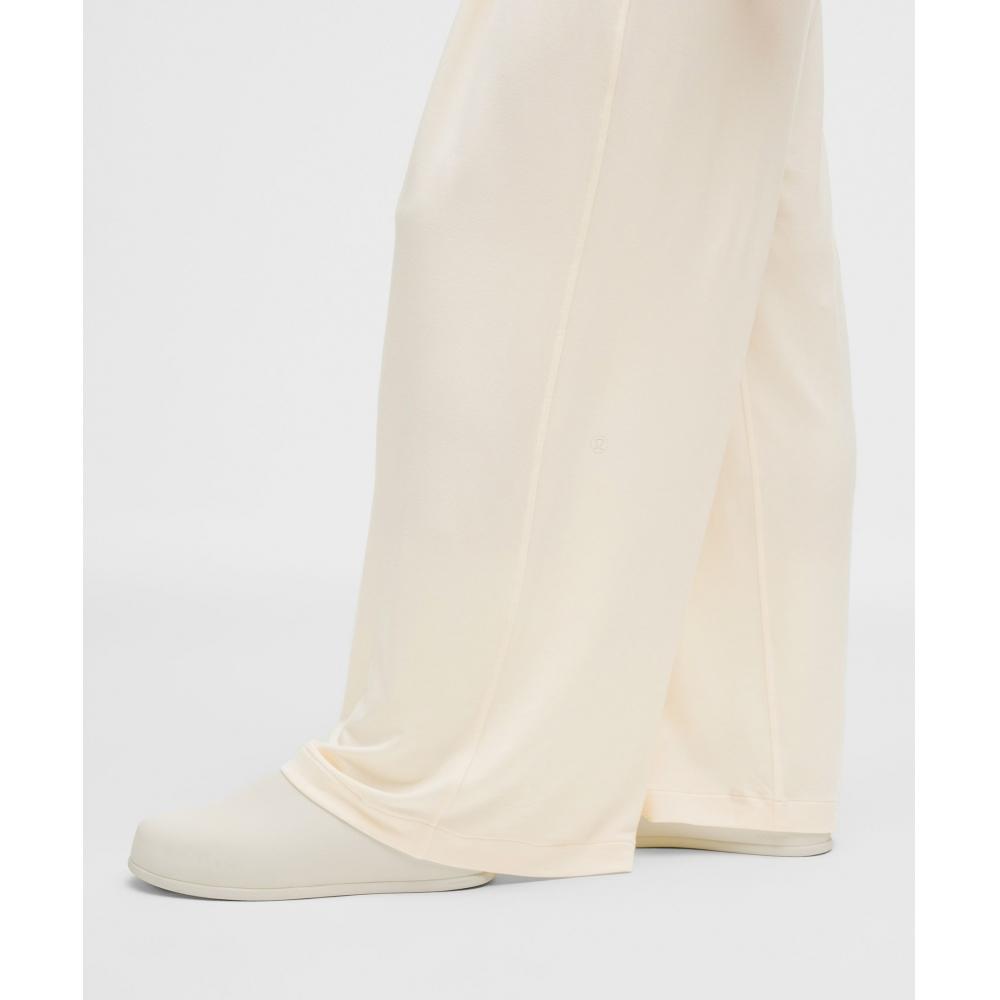 Lululemon Becalm High Rise Pleated Extra Wide Leg Pant Coconut Ivory