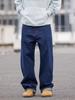 TRS Herrenbekleidung | Klassische japanische 14oz unsanforisierte Red Selvedge Raw Denim Loose Wide-Leg Jeans