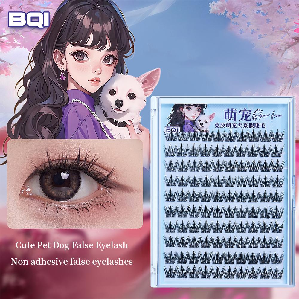 BQI 10 Reihen natürliche falsche Wimpern ohne Klebstoff. Praktisches Make-up-Tool, weiche und bequeme untere Wimpern.