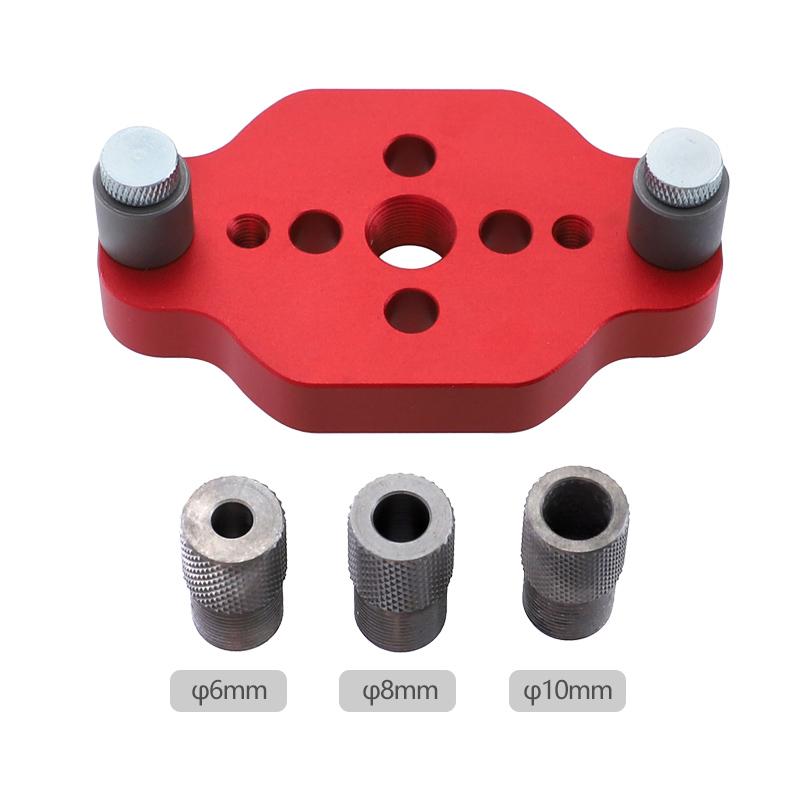 Doweling Jig 6/8/10mm Self centering Drill Guide 67mm Wood Panel Puncher Positioning Vertical Pocket Hole Jig for Woodworking