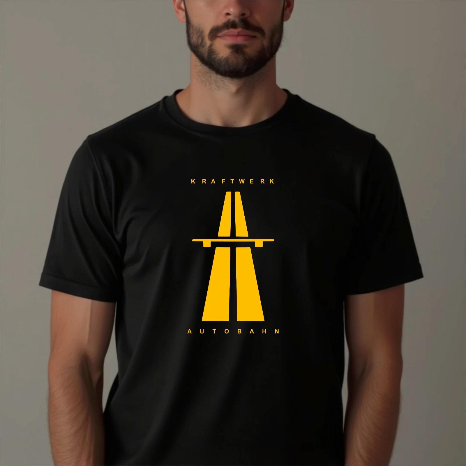 Electronic Music Road Graphic T-Shirt, Synth Pop Style Band Retro Highway Tee L