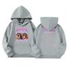 Girls' Fashion Long-Sleeve Hooded Sweatshirt with Print and Pockets