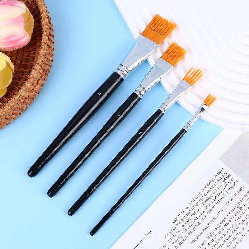 1/4Pcs Watercolor Brushes - Available In Multiple Sizes For Artists' Variety Of Painting Techniques Drawing Accessories