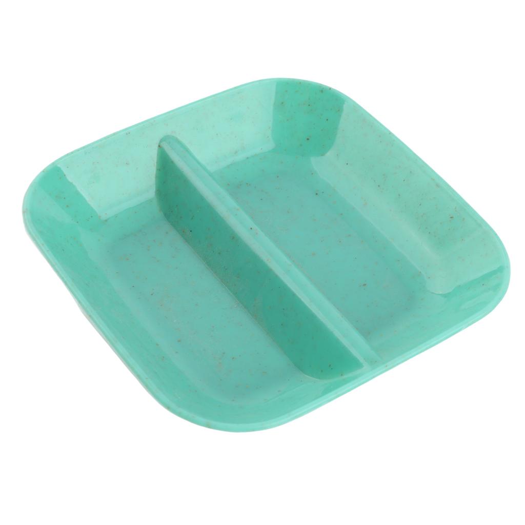 Dipping Bowl Wheat Straw Divided Compact Practical Dip Sauce Dish for Home Kitchen