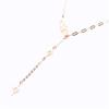 Purple Gold Rose Gold Plated Shiny Angel Wings Necklace Female Octagram Tassel Fashion