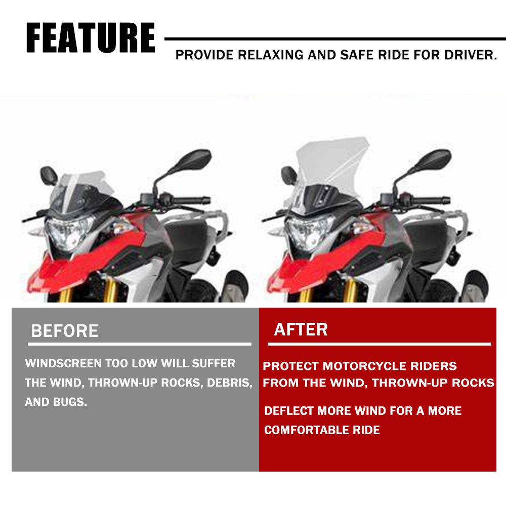 Motorcycle Accessories For BMW G310GS 2017-2025 WindScreen Windshield Viser VIsor G 310 GS G 310GS G310 Double Bubble Screen ABS