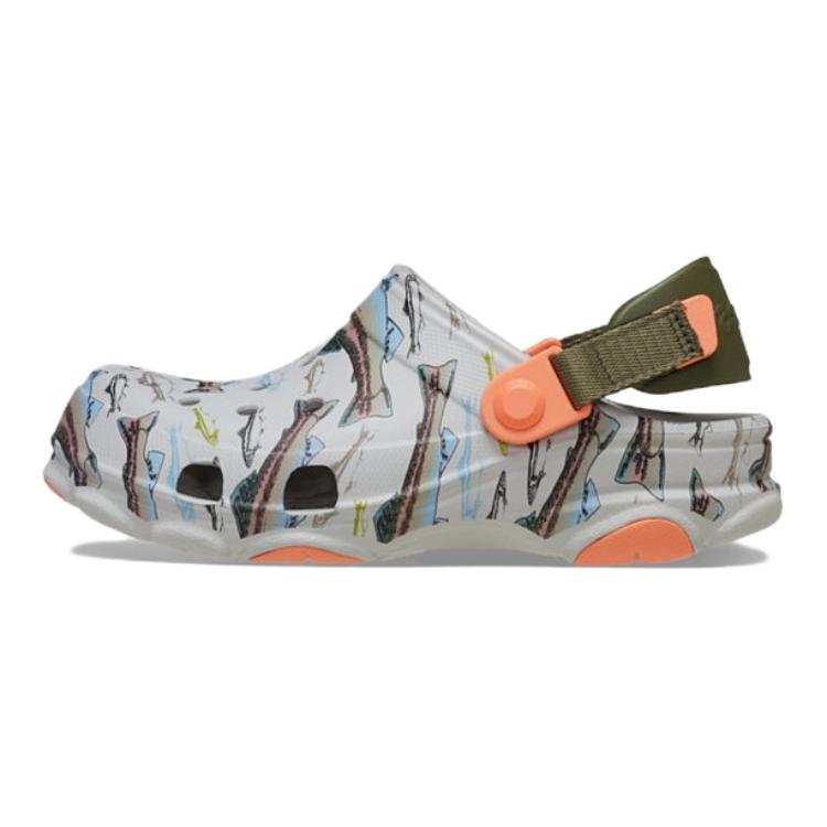 Crocs Versatile Comfortable Non-Slip Childrens Sandals Kids Sandals Gray 210032-1FT