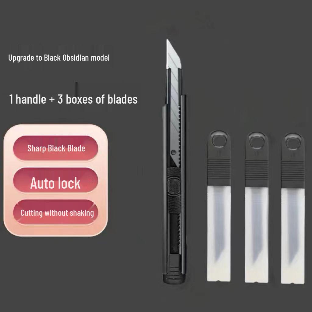 Nóż uniwersalny ze stali wysokowęglowej z czarnym ostrzem do cięcia tapet i prac artystycznych