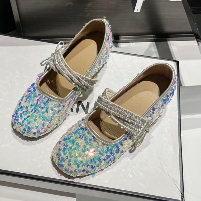 

Fashion Bling Women Crystal Women Flats Shoes Bow Fad Luxury Autumn Designer Shoes 2025 New Trends Elegant Classical Zapatillas De Mujer 40 розовый