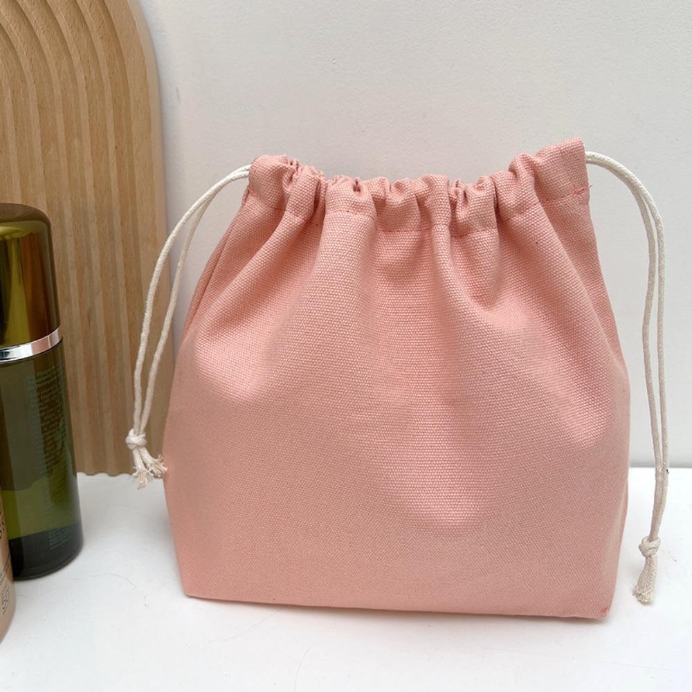 Cotton Storage Bag Candy Colour Sundries Organize Bags New Canvas Bag