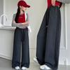 Girls' Casual Slim-Fit Wide-Leg Pants - Spring/Autumn Sportswear for Middle School Students