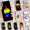 Rainbow Gay LGBT Finger Funda Case For Samsung Galaxy S25 Ultra S9 S10 S20 S21 S22 Plus S23 FE S24 Ultra Phone Cover