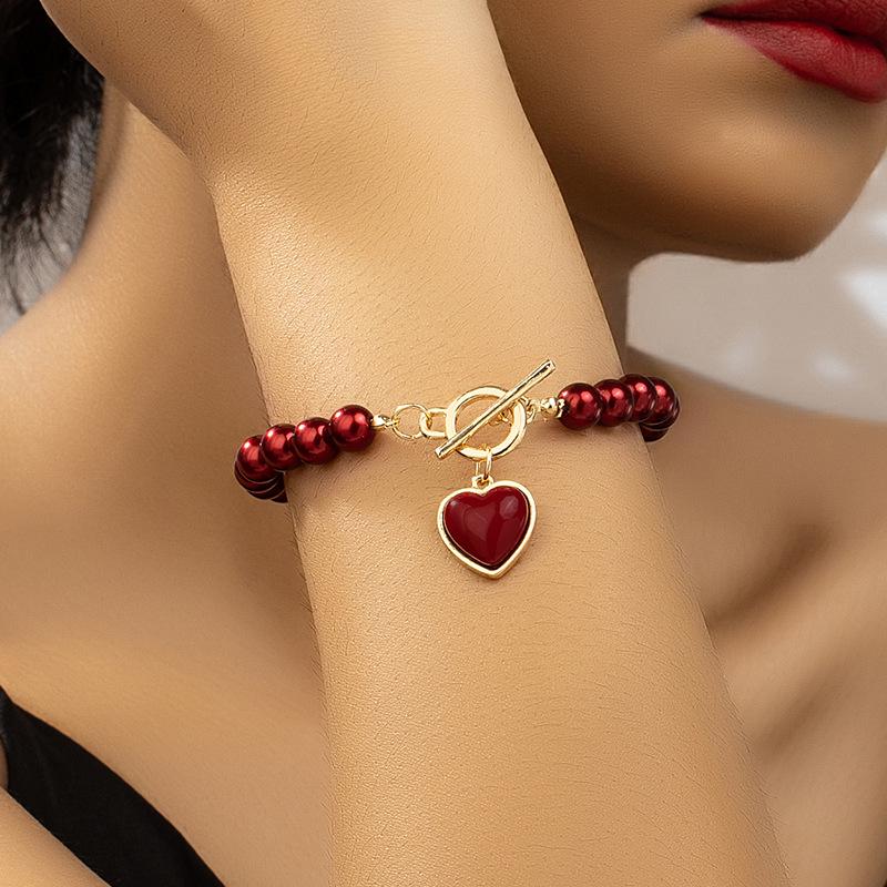 Elegantes Herzperlenarmband für Damen - Hochwertiger, vielseitiger Modeschmuck