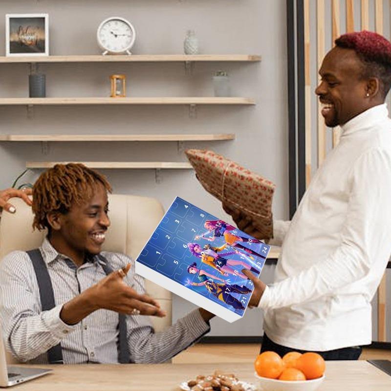 Kpop Vânătorii de Demoni Calendar de Advent K Pop Vânătorii de Demoni Rumi Mira Zoey Tigru Numărătoare Inversă de Crăciun Calendar de Advent Cadou 24 de Zile