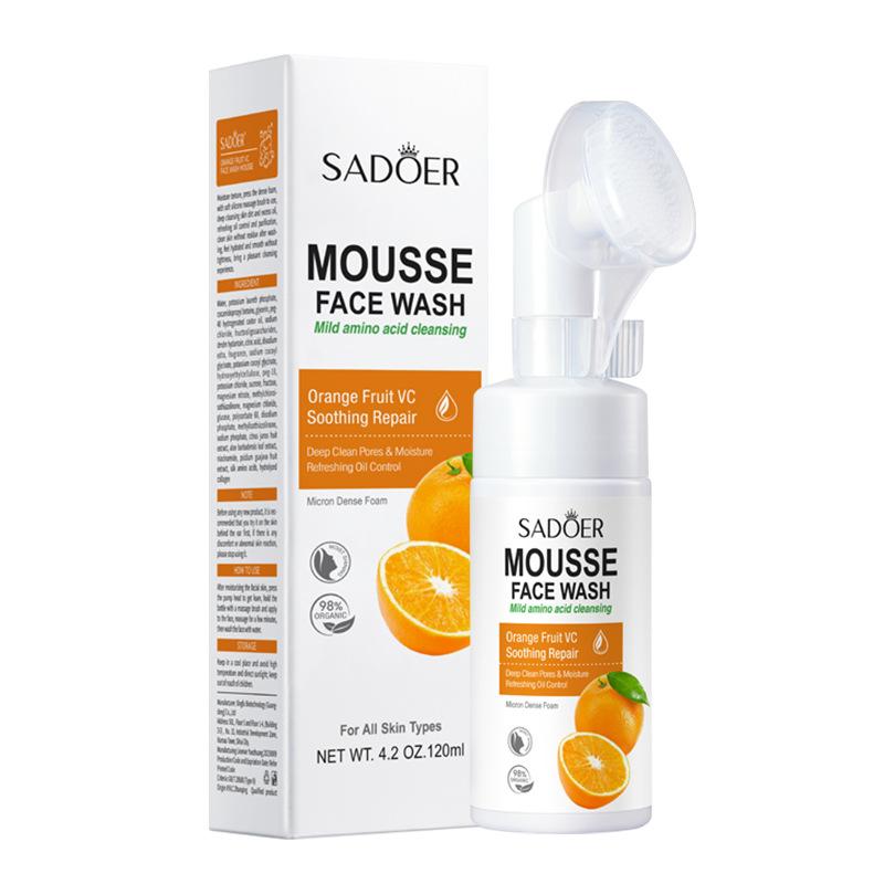 SAODER Fruits Facial Cleanser Face Wash Foam Massasge Cleansing Mossee Moisturizing Hydrating Korean Skin Care