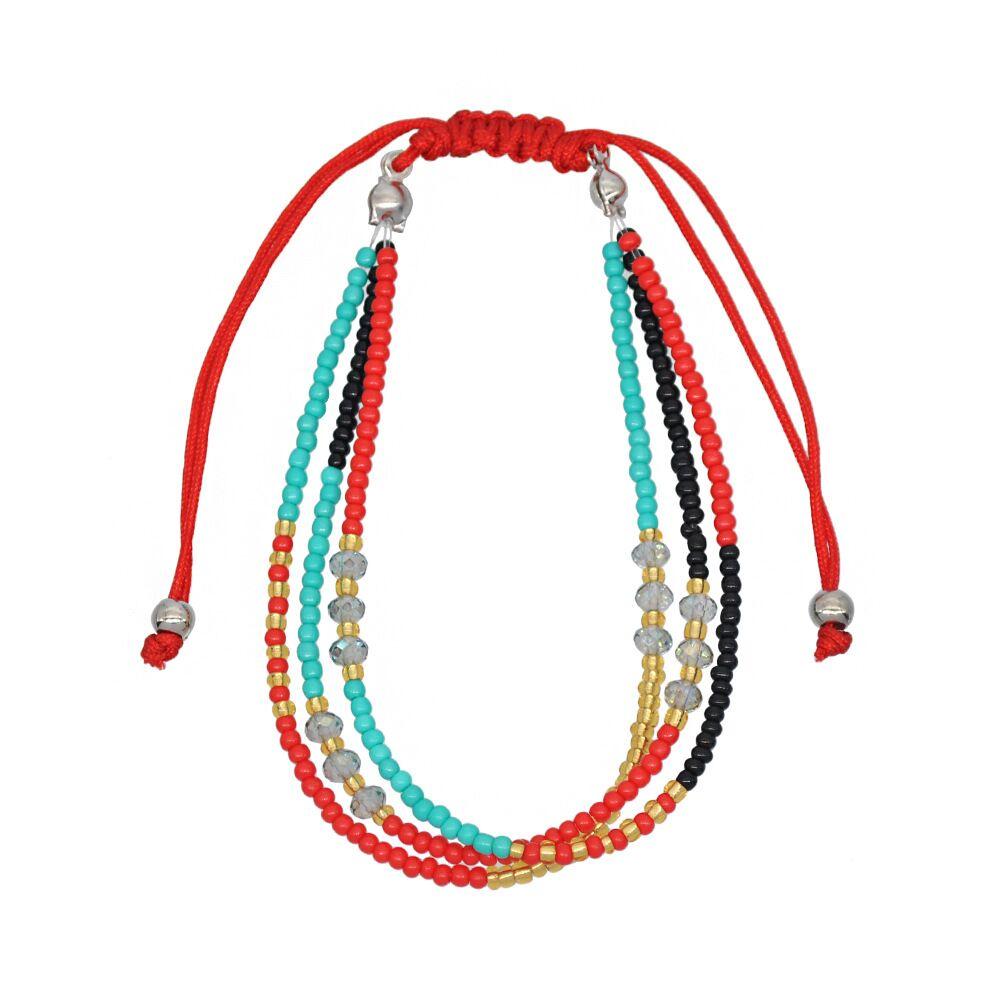 Colorful Seed Bead Bohemian Charm Bracelets Ethnic DIY Handmade Crystal Beaded Friendship Bracelet for Women Beach Jewelry