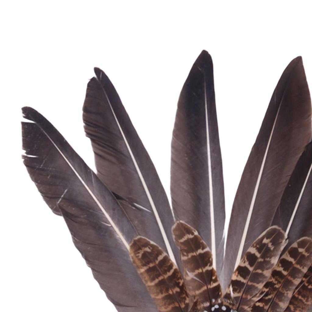 Feder-Kopfschmuck, Indianer-Kopfbedeckung, Kopfschmuck für Männer und Frauen, Stretch-Stirnband