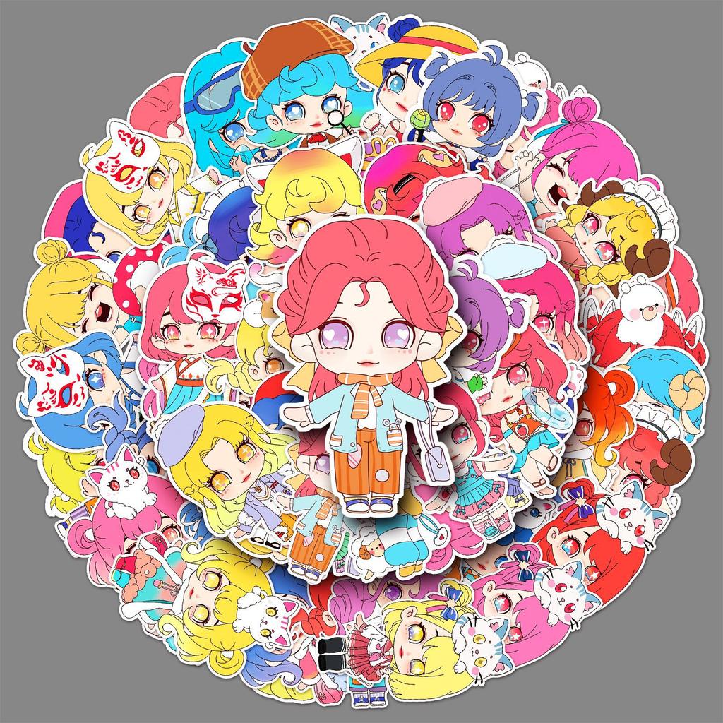 50 Blind Box Doll Doodle Personalized Cartoon Hand-painted Guka Hand Account Decoration Mobile Suitcase Stickers