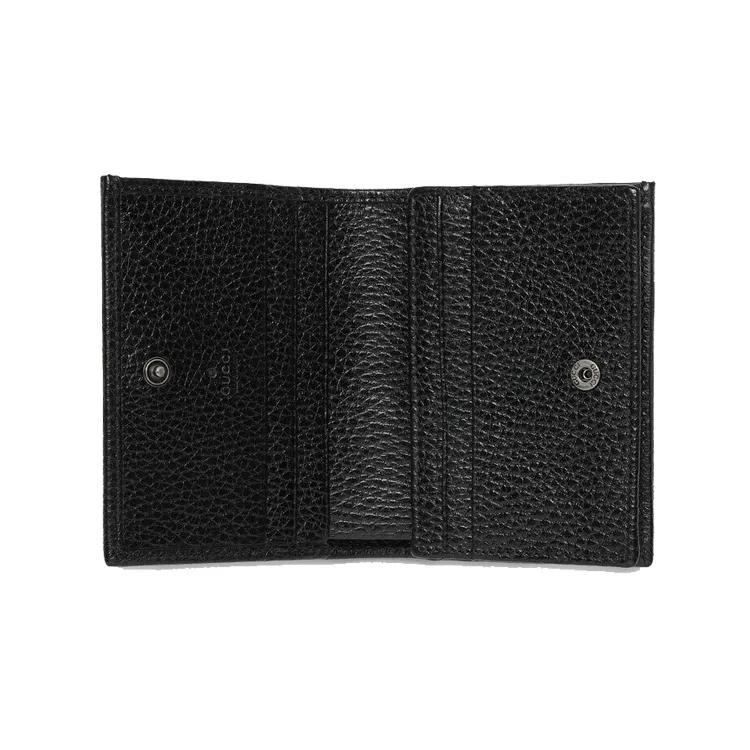 GUCCI GG Marmont Leather Card Holder , Wallet Women's Black (Unisex) Wallets 456126 17WEN 1000