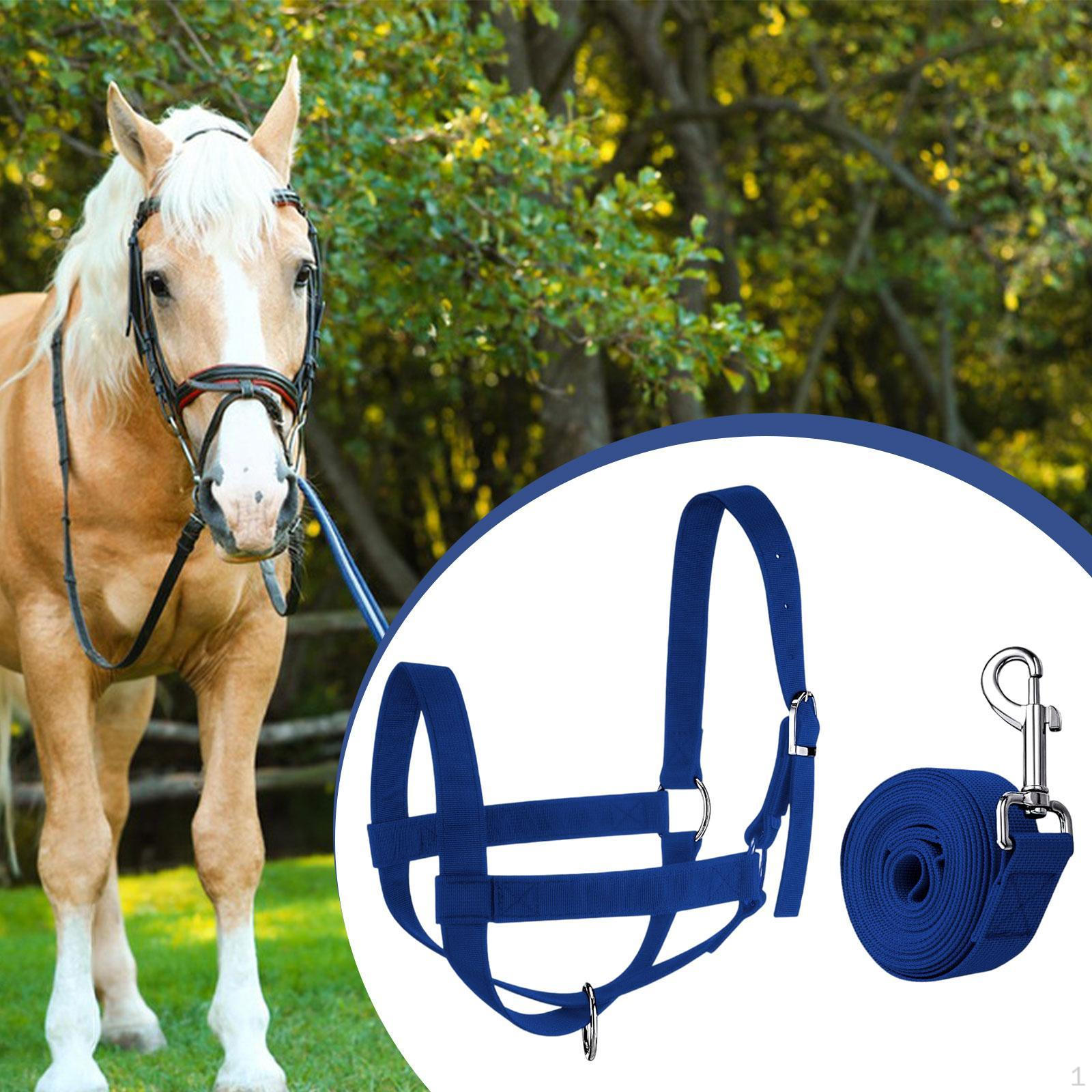 

Коровий недоуздок с поводом Регулируемый для скота Уличный Крупный рогатый скот Теленок Бык Уздечка для лошади M