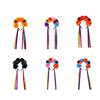 Women Headband Satin Colorful Flower Decor Hair Hoop Bright Color
