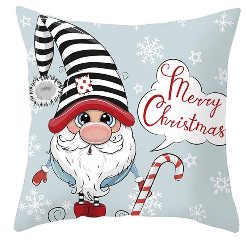 Faceless Santa Pillowcase Christmas Decoration Home  Gift Noel Navidad Happy New Year 2022 Cushion Cover