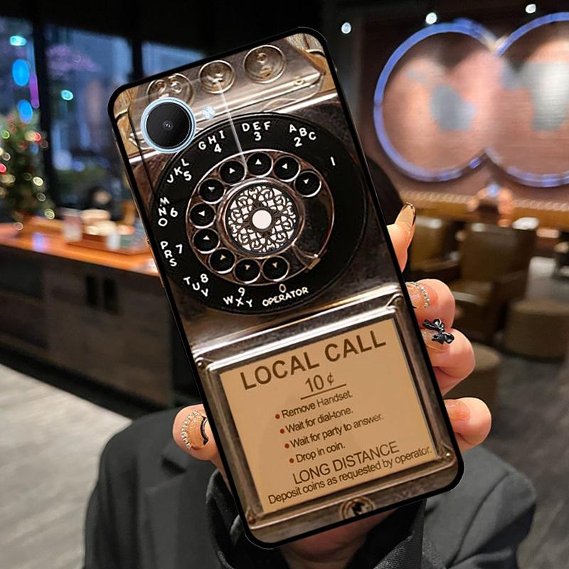 

Retro Telephone Rotary Dial Case For Realme 14 Pro Plus 13 12 11 15 GT6 GT7 Pro C55 C51 C35 C53 C61 C65 C67 C63 C71 C75 Realme C21Y C25Y