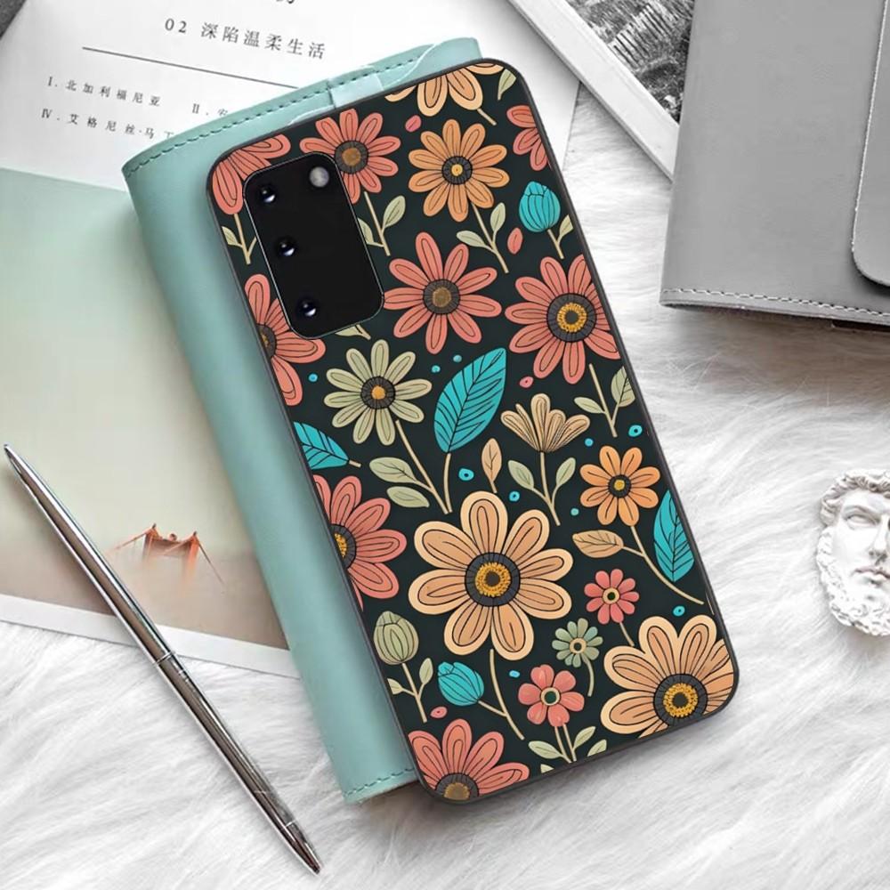 Petal Leaf Diagram Phone Case For Samsung S 9 10 20 21 22 23 30 23 24 Plus Lite Ultra FE S10lite Fundas