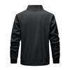 Men's Solid Color Half Zip Stand Up Collar Pullover Long Sleeved Casual Sports Slim Fit Top