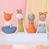 Cute Little Girl Statue Resin Miniatures Figurine Desktop Ornament People Sculpture  Desktop